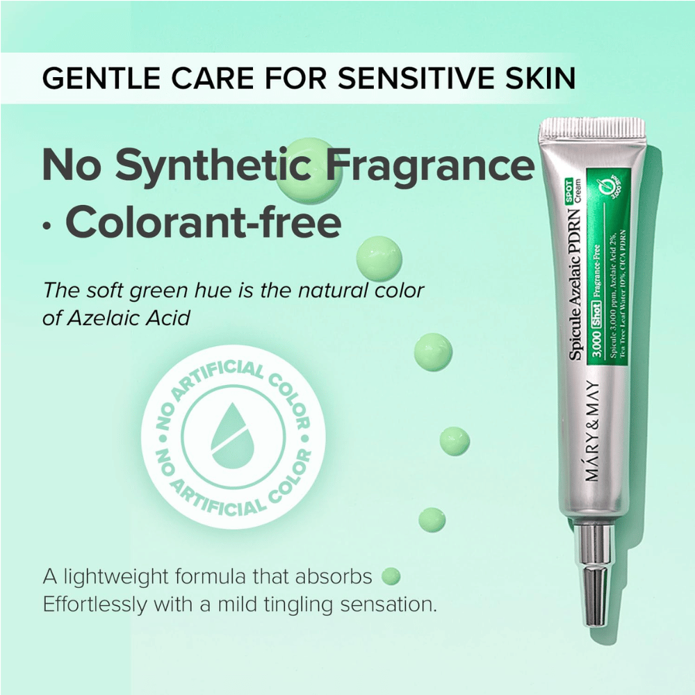 Mary&May Spicule Azelaic PDRN Spot Cream – bezparfumový bodový krém s kyselinou azelaovou
