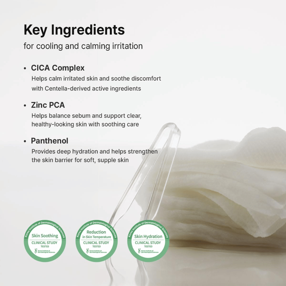 Obrázok – zložky (EEAT + SEO)
Dr. Althea Stretchfit Calming Pad s CICA Complex, Zinc PCA a Panthenolom, ktoré upokojujú pleť, vyrovnávajú tvorbu kožného mazu a posilňujú kožnú bariéru.