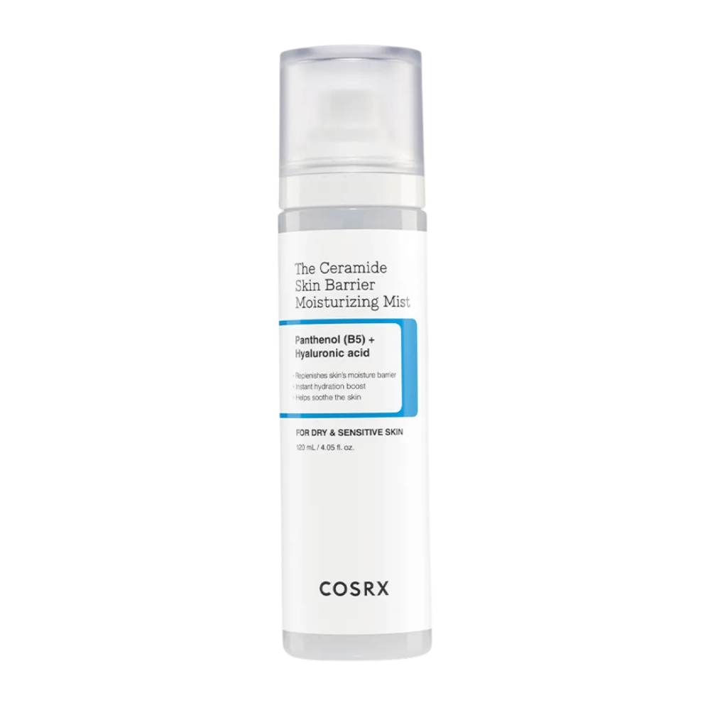 Obrázok produktu COSRX Ceramide Skin Barrier Moisturizing Mist – hydratačný sprej s panthenolom a kyselinou hyalurónovou.