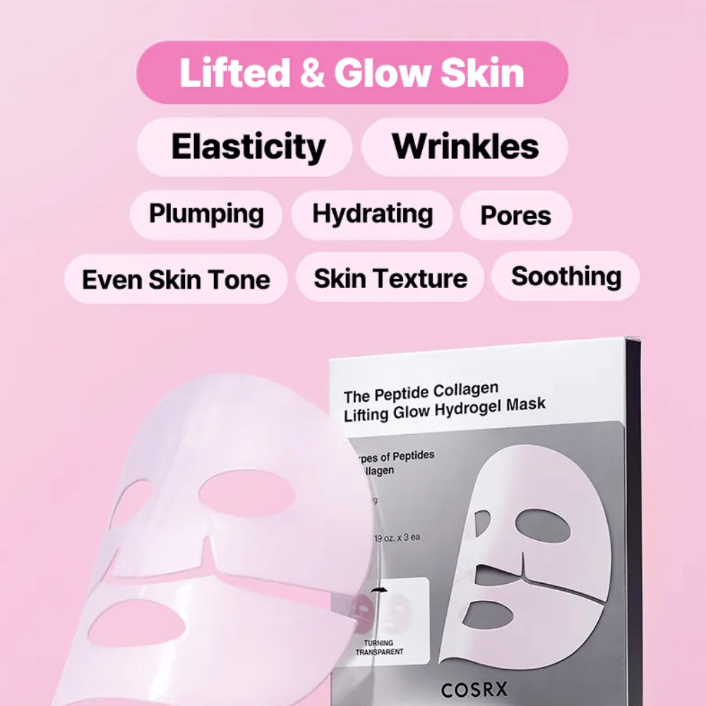 COSRX Peptide Collagen Mask – zlepšuje elasticitu, hydratáciu, tón pleti a štruktúru pre hladkú a žiarivú pokožku.