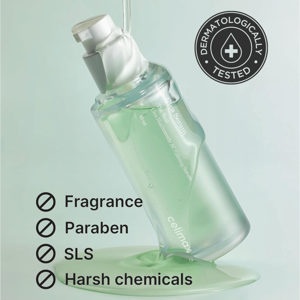 Celimax The Real Cica Niacinamide AC Calming Serum dermatologicky testované a bez parfumácie