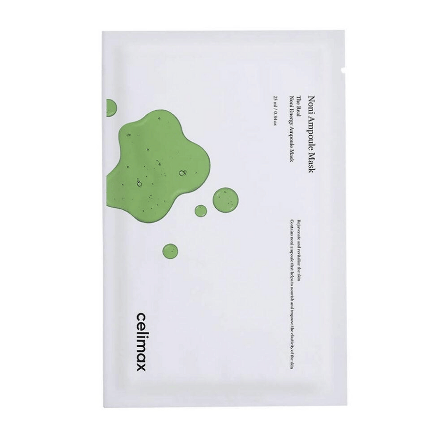 The Real Noni Ampoule Mask od Celimax je hydratačná pleťová maska, ktorá pomáha zlepšiť elasticitu a štruktúru pokožky. Obohatená o extrakt z noni, táto maska poskytuje intenzívnu výživu a dodáva pleti svieži lesk. Perfektné pre osviežujúcu a upokojujúcu starostlivosť o pleť!
