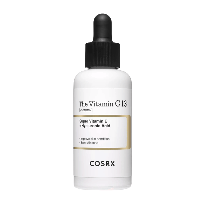 COSRX The Vitamin C 13 Serum 20 ml, C-vitamínové sérum s vitamínom E a kyselinou hyalurónovou pre žiarivosť, rovnomerný tón pleti a zlepšenú kvalitu pokožky.