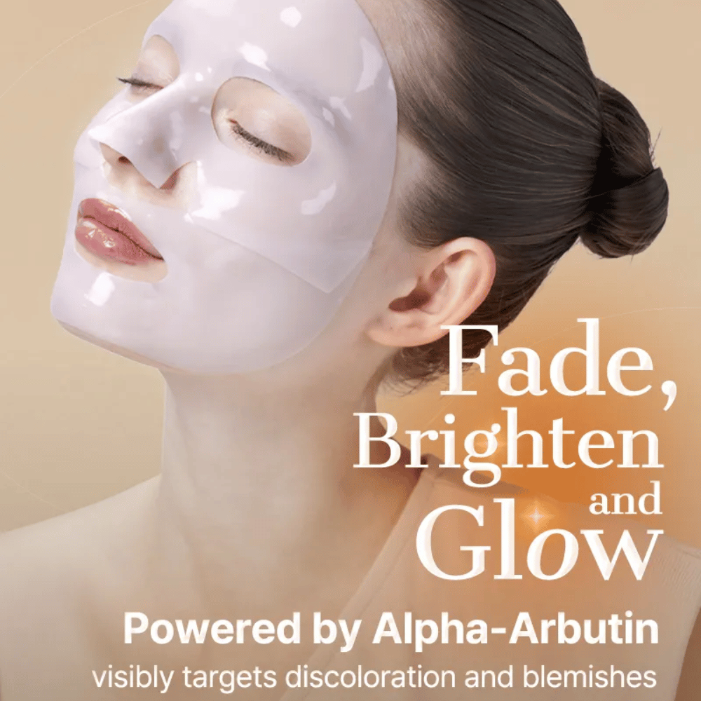 Aplikácia COSRX Alpha-Arbutin Discoloration Care Hydrogel Mask – hydrogel sheet mask ktorý prilieha tesne a poskytuje maximálny účinok proti nerovnomernému tónu pleti.
