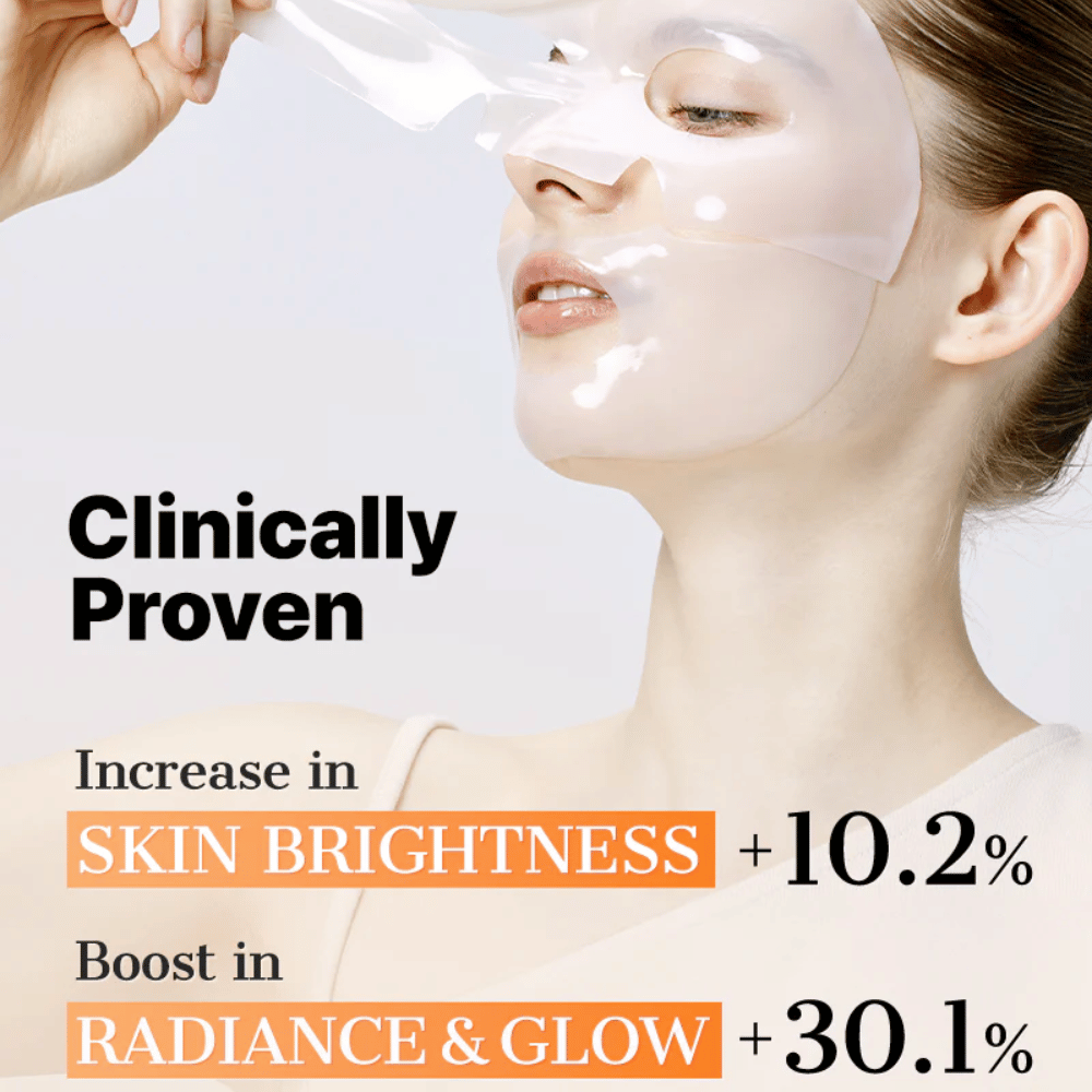 Klinicky testovaná COSRX Alpha-Arbutin Hydrogel Mask – žiarivý sheet mask ktorý zlepšuje jasnosť pokožky, žiarivosť a rovnomernosť pri pravidelnom používaní.