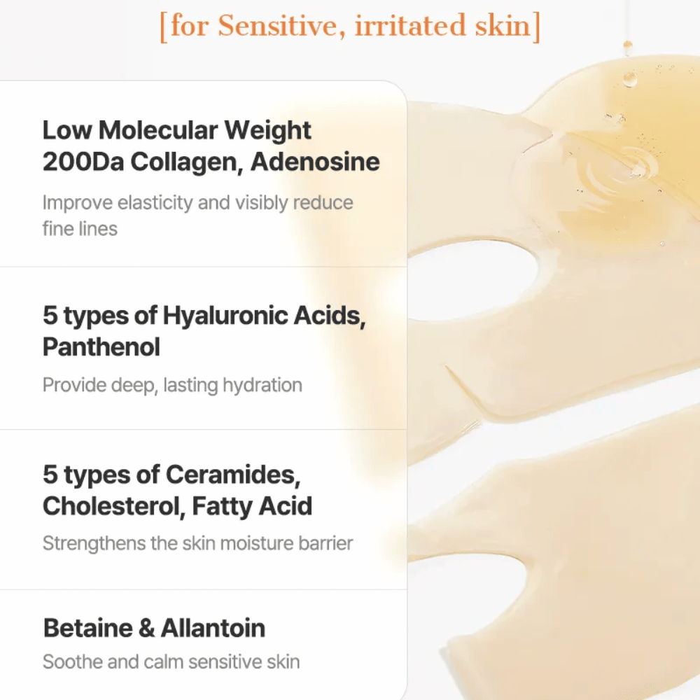 COSRX Alpha-Arbutin Discoloration Care Hydrogel Mask s ceramidmi, kyselinou hyalurónovou a pantenolom – upokojujúci sheet mask pre citlivú a podráždenú pokožku.