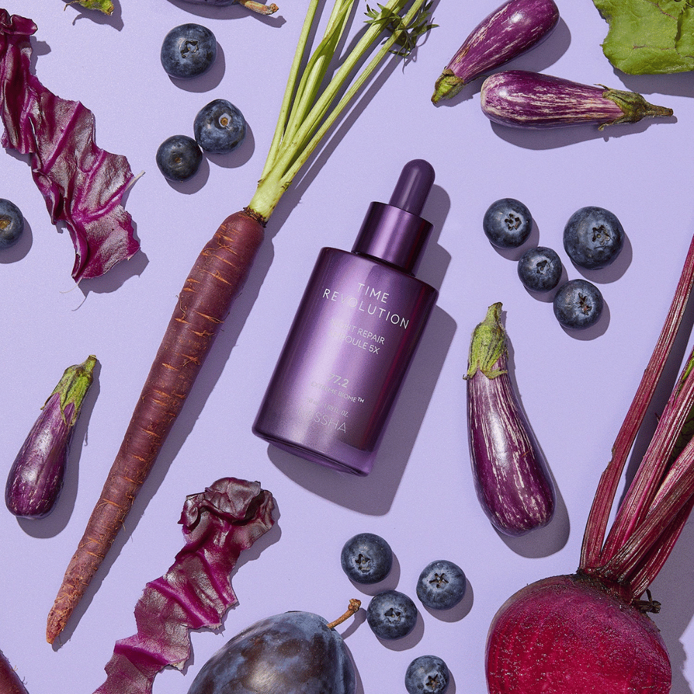 3. MISSHA Time Revolution Night Repair Ampoule 5X – kórejská starostlivosť o pleť s fermentovanými ingredienciami a Extreme Biome Complex