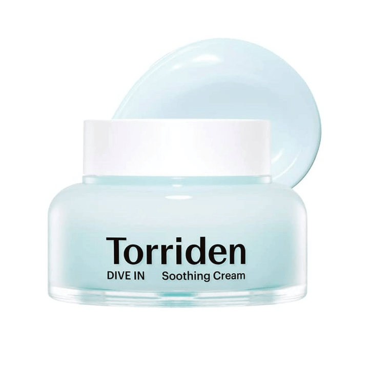 DIVE-IN Low Molecular Hyaluronic Acid Soothing Cream 100ml, od Torriden, poskytuje dlhotrvajúcu hydratáciu pokožky, zabraňuje vysušovaniu a udržuje jej prirodzenú rovnováhu vlhkosti.