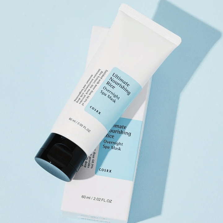COSRX Ultimate Nourishing Rice Overnight Spa Mask s krabičkou 60 ml výživná nočná maska pre rovnomernejší tón pokožky