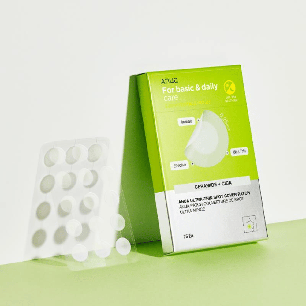 Anua Ultra-Thin Spot Cover Patch sú ideálne pre každodennú starostlivosť o škvrny. S ultratenkým dizajnom a zložkami ako ceramidy a Cica upokojujú pokožku, chránia pred znečistením a sú neviditeľné pri použití. Pre jednoduchú a efektívnu starostlivosť o pokožku!