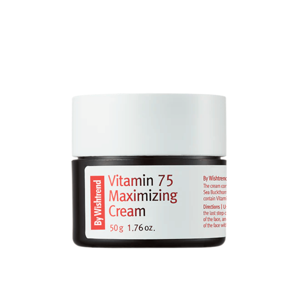 By Wishtrend Vitamin 75 Maximizing Cream krémová textúra v tégliku, ktorá sa rýchlo vstrebáva a hydratuje pokožku bez pocitu ťažkosti.