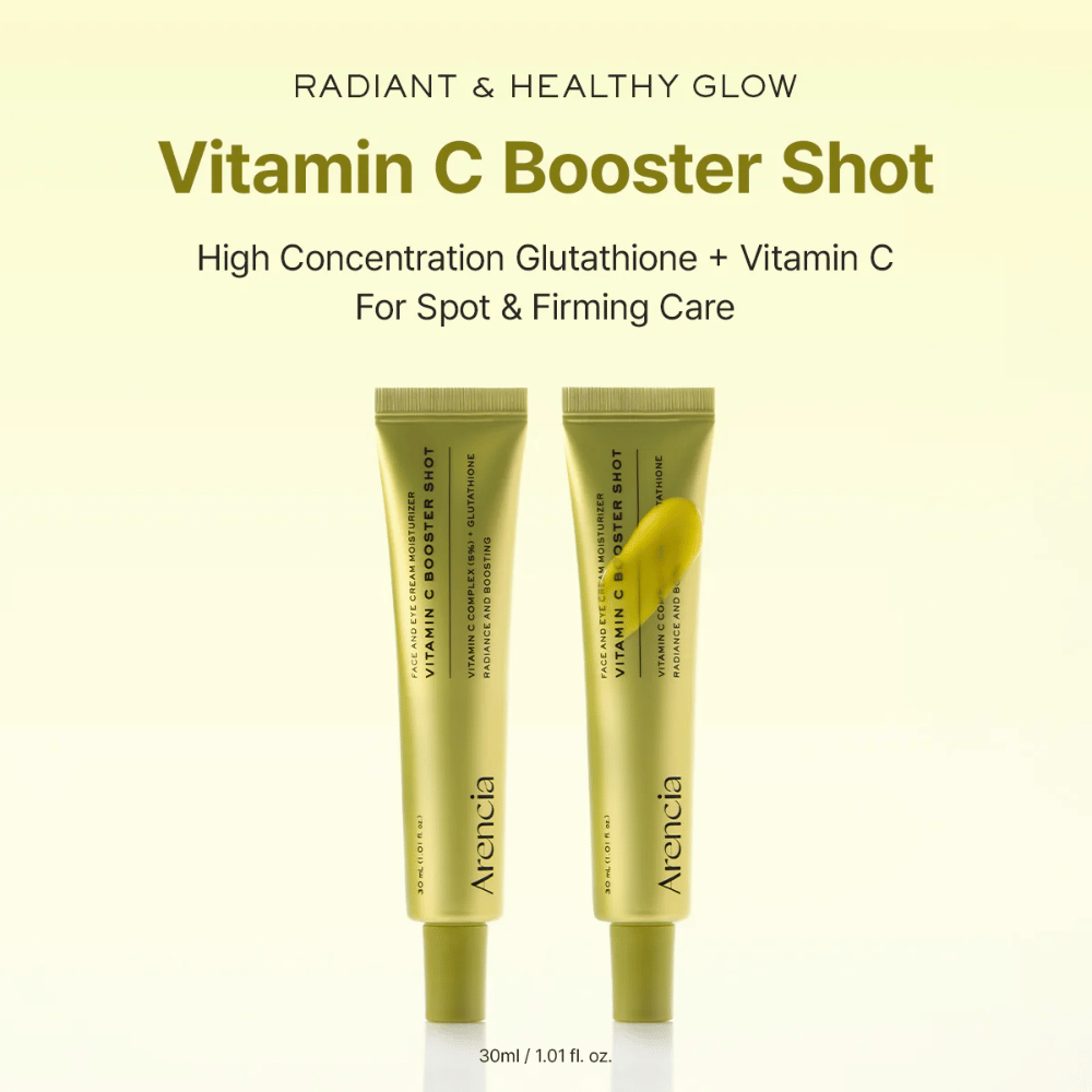Arencia Vitamin C Booster Shot žiarivý lesk – vitamín C sérum s glutathionom, ktoré dodáva lesk, rovnomernejší tón pleti a pevnejšiu pokožku
