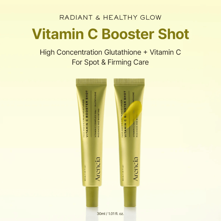 Arencia Vitamin C Booster Shot žiarivý lesk – vitamín C sérum s glutathionom, ktoré dodáva lesk, rovnomernejší tón pleti a pevnejšiu pokožku