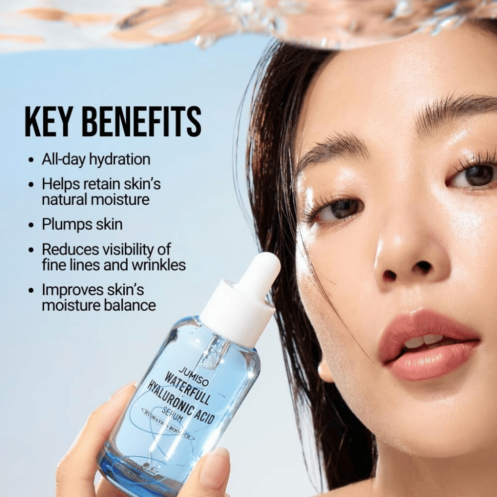 Jumiso Waterfull Hyaluronic Acid Serum 50 ml – intenzívne hydratačné hyalurónové sérum, ktoré vyplňuje pleť a znižuje viditeľnosť jemných liniek