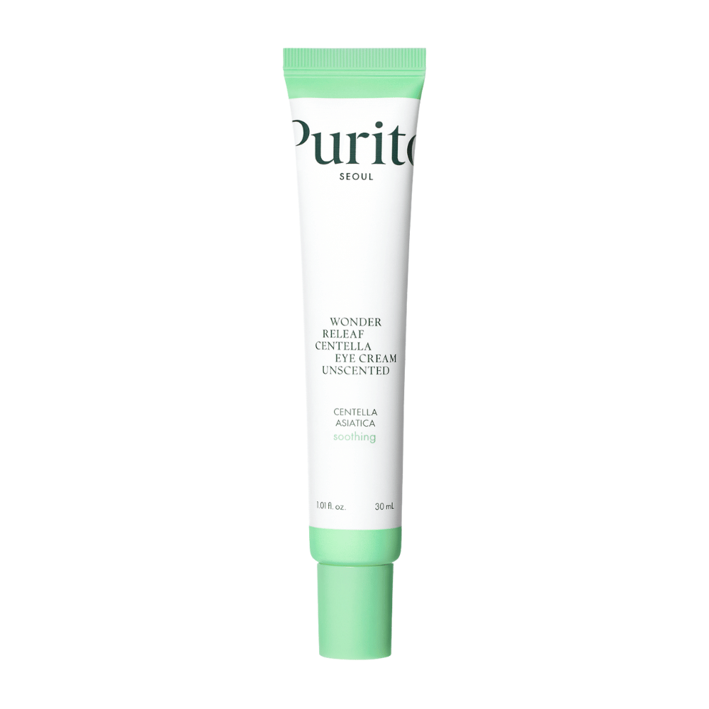 Purito Wonder Releaf Centella Eye Cream Unscented je jemný očný krém obohatený o extrakt z Centella Asiatica. Hydratuje a upokojuje citlivú pokožku okolo očí, zatiaľ čo posilňuje kožnú bariéru a minimalizuje jemné vrásky. Perfektné pre citlivú pokožku.