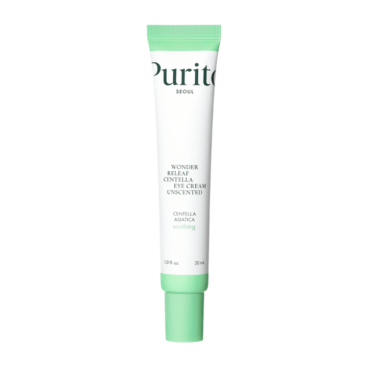 Purito Wonder Releaf Centella Eye Cream Unscented je jemný očný krém obohatený o extrakt z Centella Asiatica. Hydratuje a upokojuje citlivú pokožku okolo očí, zatiaľ čo posilňuje kožnú bariéru a minimalizuje jemné vrásky. Perfektné pre citlivú pokožku.