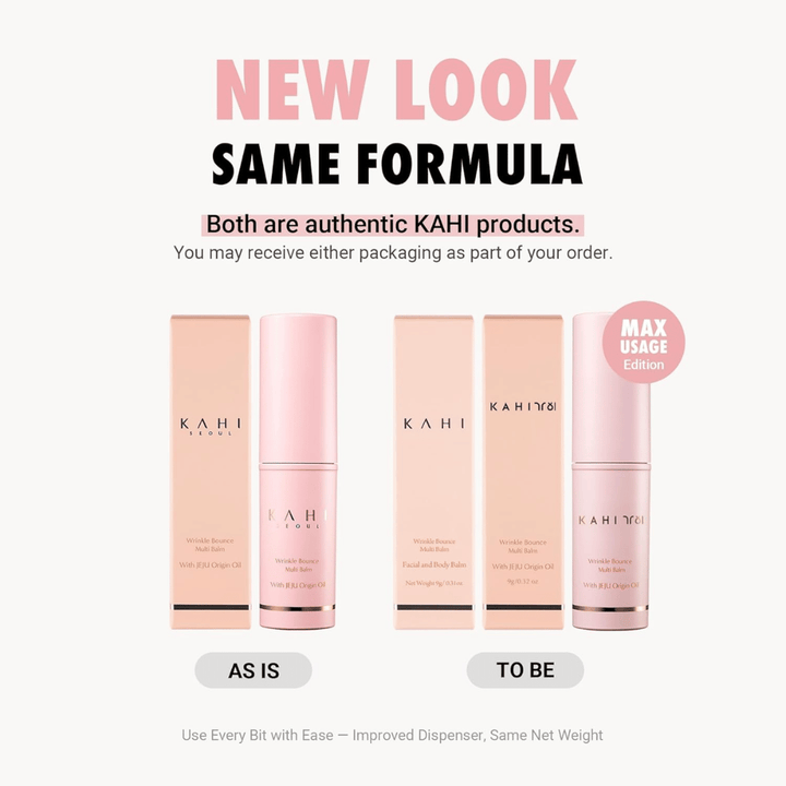 KAHI Wrinkle Bounce Multi Balm – nový dizajn s rovnakou formulou, multifunkčný balzam s Jeju Origin Oil pre hydratovanú a pružnejšiu pokožku.