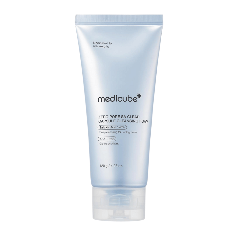 Medicube Zero Pore SA Clear Capsule Cleansing Foam 120 g – jemné, ale účinné čistenie so salicylovou kyselinou, AHA a PHA pre jasnejšiu pleť.