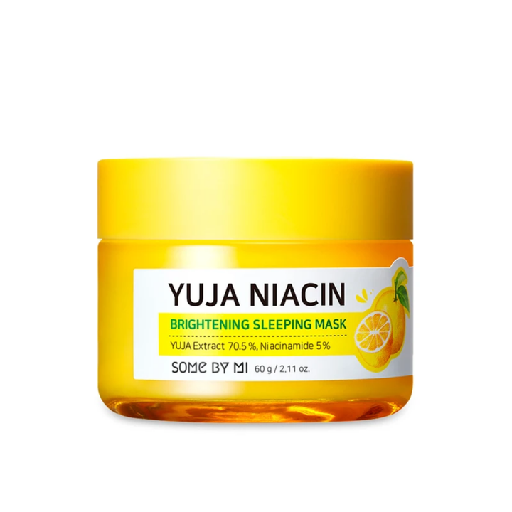 SOME BY MI Yuja Niacin Brightening Sleeping Mask 60g pre suchý a nerovnomerný tón pleti.