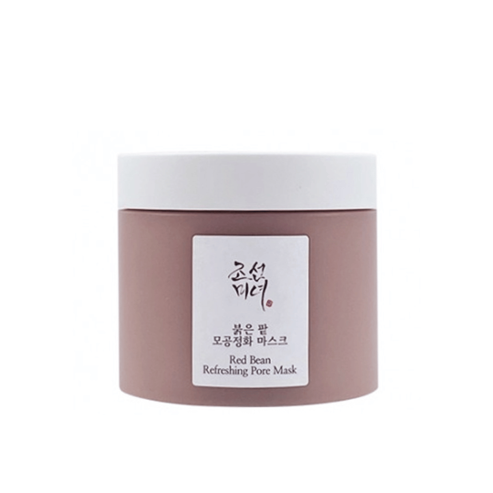 Pohár s Beauty of Joseon Red Bean Refreshing Pore Mask 140ml na bielom pozadí.