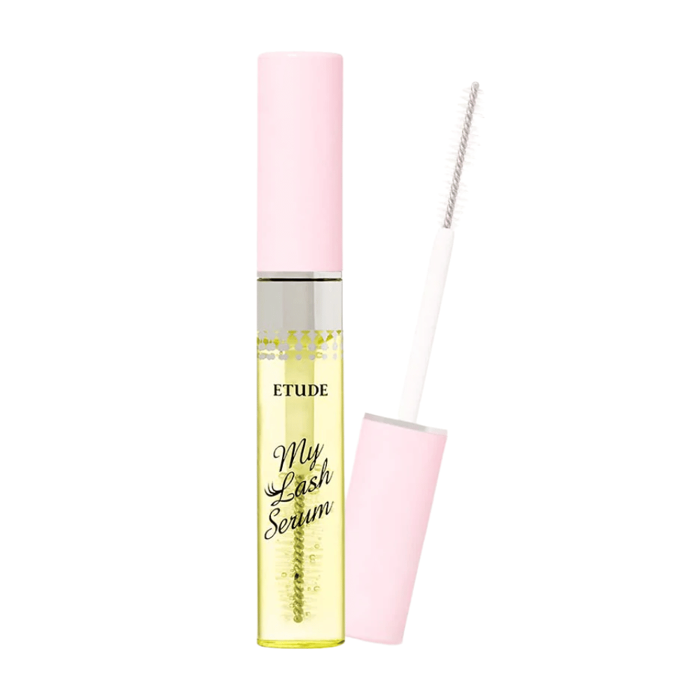Fľaša ETUDE's My Lash Serum 9g s ružovým uzáverom.