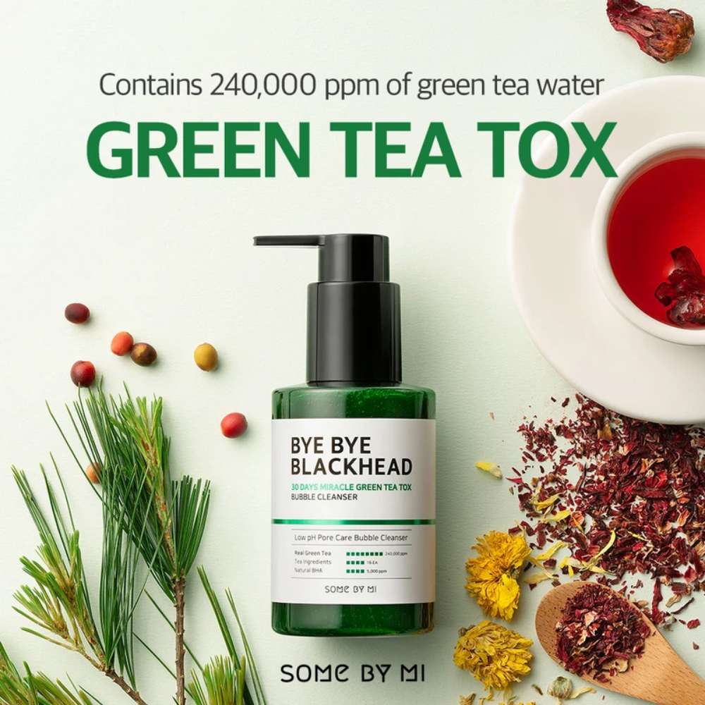 SOME BY MI Bye Bye Blackhead 30 Days Miracle Green Tea Tox Bubble Cleanser 120g čistenie pleti.