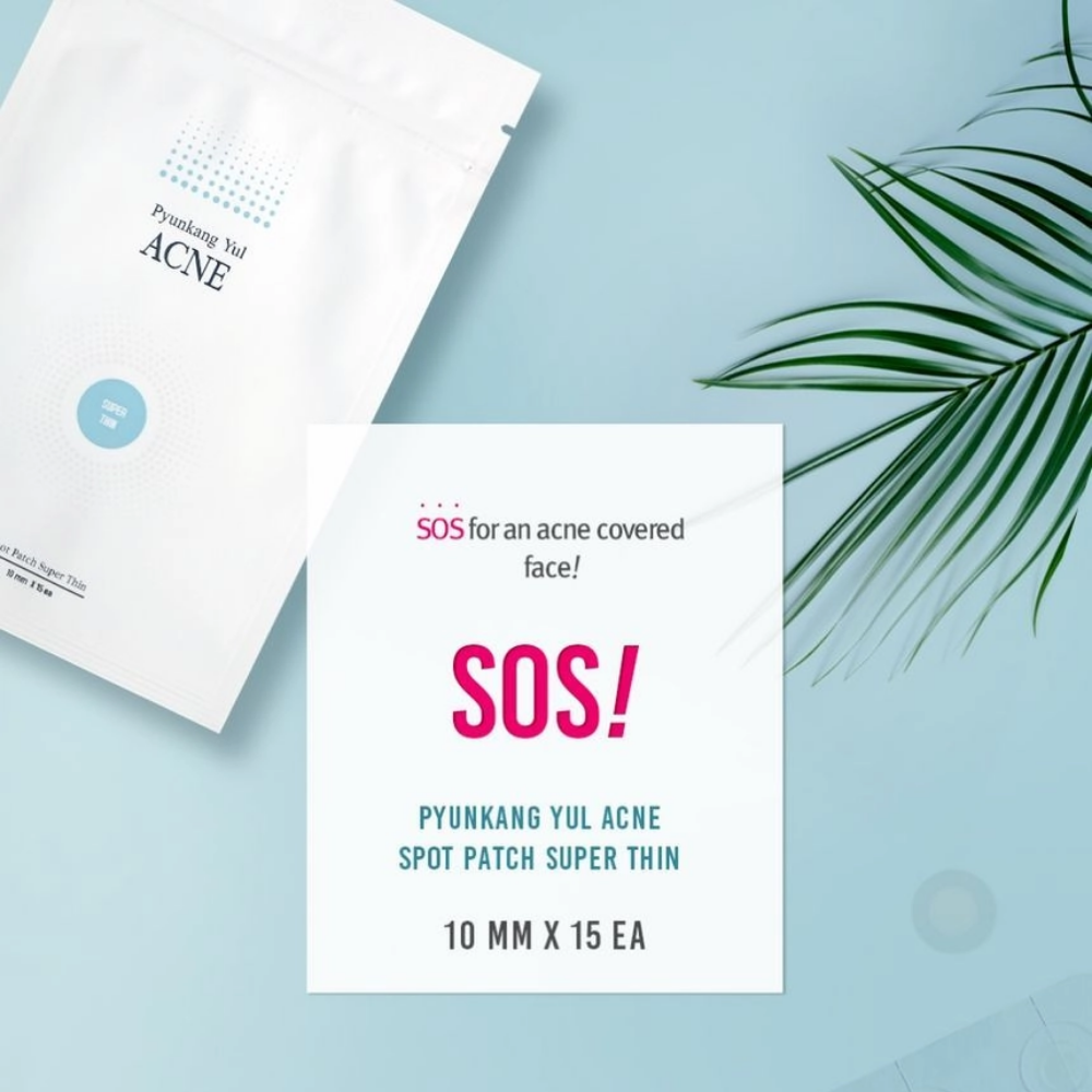 Sos kyselina hyalurónová pleťová maska s Pyunkang Yul Acne Spot Patch Super Thin 15 ks.