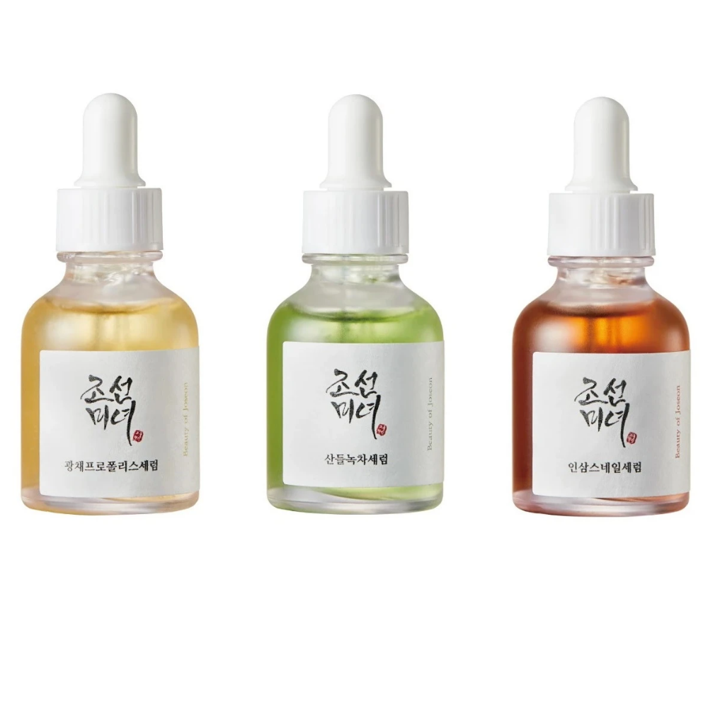 Beauty of Joseon's Hanbang Trio 3 ks pleťových sérum pomáha proti problémom s pleťou.