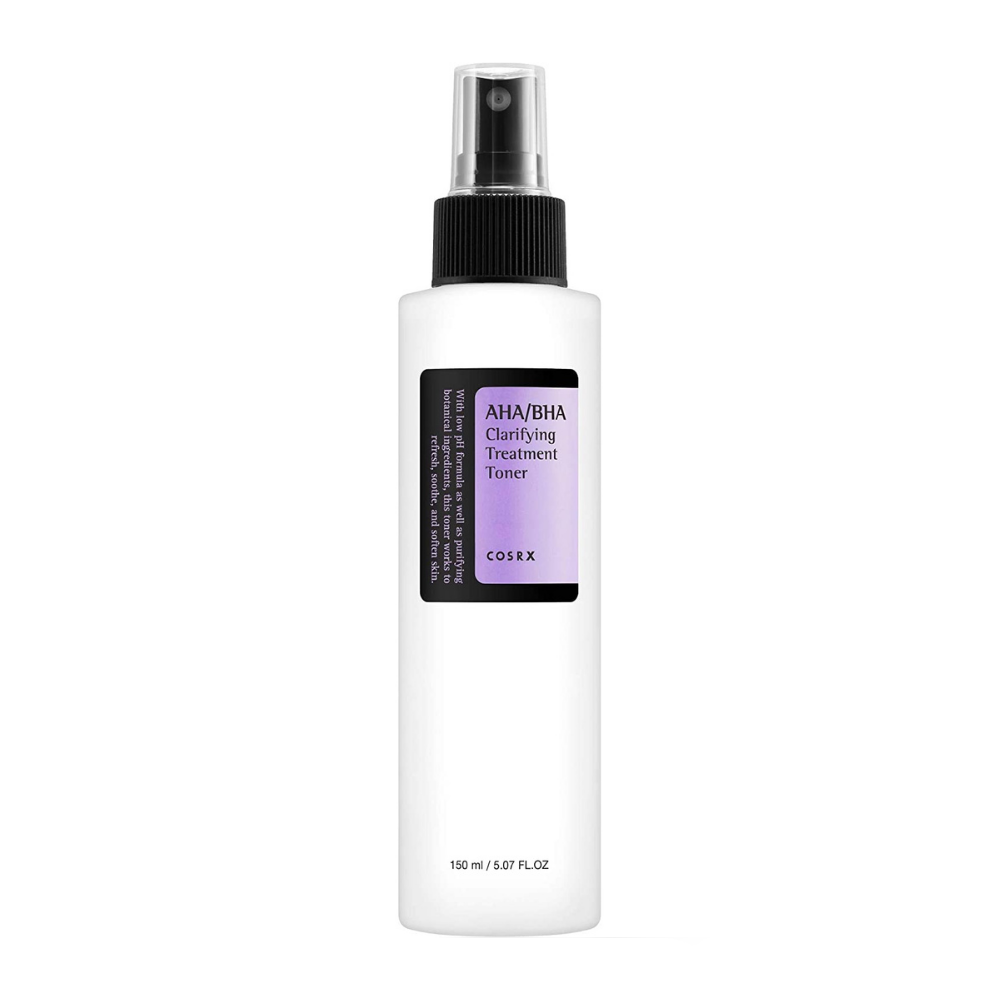 COSRX AHA/BHA Clarifying Treatment Toner 150ml exfoliuje a účinne ošetruje čierne bodky.
