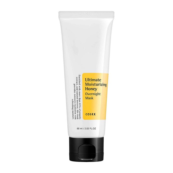 Tuba COSRX Ultimate Moisturizing Honey Overnight Mask 60ml s prírodnými ingredienciami.