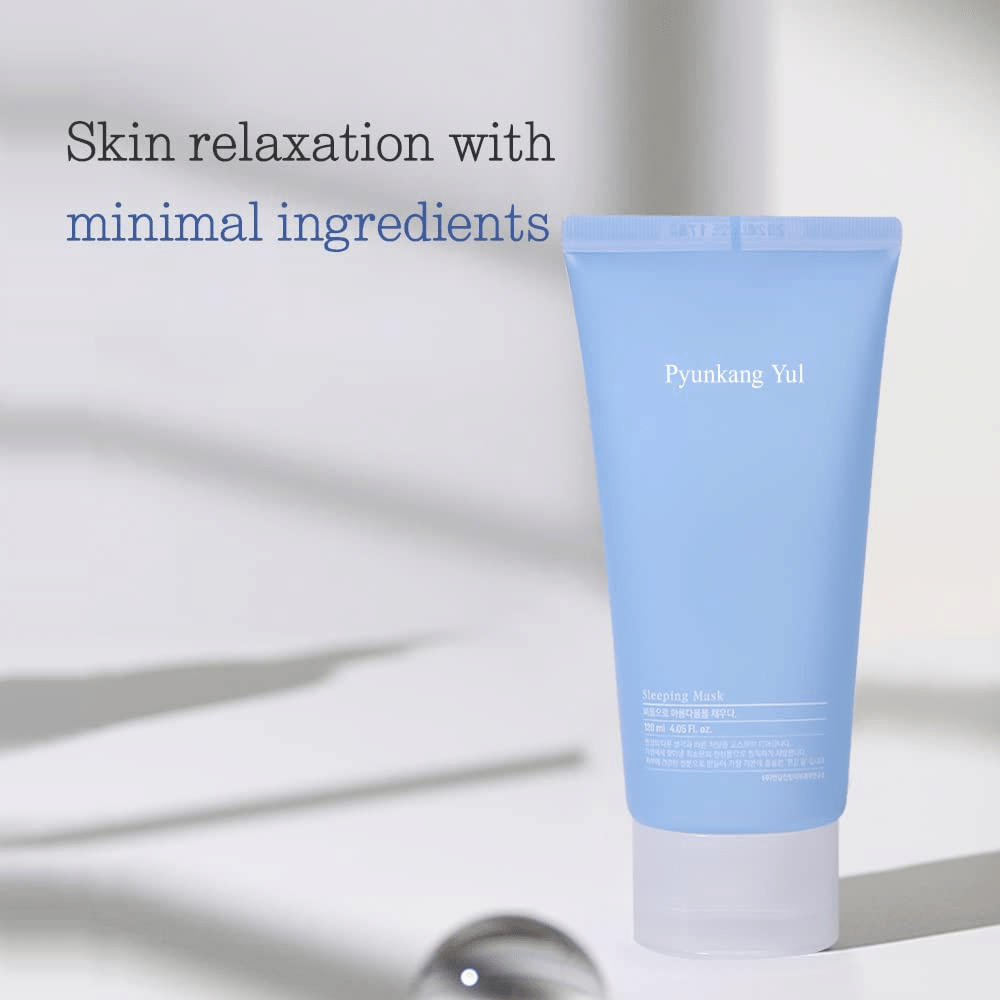 Uvoľnenie pokožky a hydratácia s Pyunkang Yul Sleeping Mask 120ml pre oddýchnutú pleť.