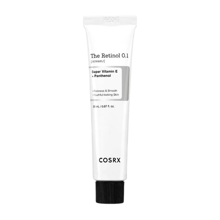 Tuba COSRX Retinol 0.1 Cream 20ml na bielom pozadí.
